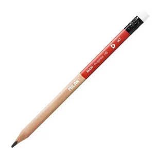 Ołówek drewniany trójkątny z gumką HB MILAN maxi /07126712/ MI073 - Ołówki - miniaturka - grafika 1