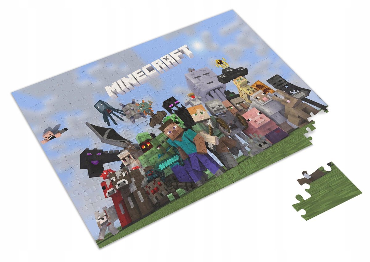 Puzzle Minecraft Postacie + Imię pudełko A3 252 el.