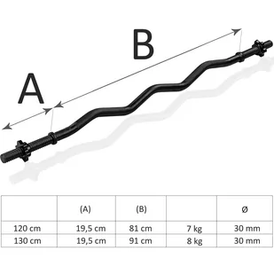 GRYF LEKKO ŁAMANY Z GWINTEM 120 CM / 30 MM SZTANGA - Pozostały sprzęt siłowy - miniaturka - grafika 4