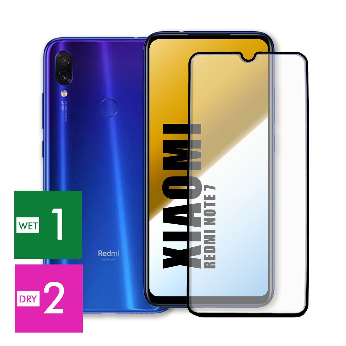 SZKŁO 5D DO XIAOMI REDMI NOTE 7 SZYBKA OCHRONNA PEŁNE CAŁY EKRAN PANCERNE