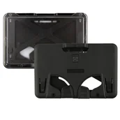 Identyfikatory - Holder na identyfikator - plastikowy, przezroczysty, do 3 kart, poziomy - miniaturka - grafika 1