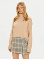 Swetry damskie - Brave Soul Golf LK-230PEBBLEB Beżowy Regular Fit - miniaturka - grafika 1