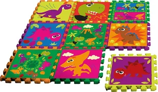 Mata piankowa, puzzle , 9 el. + torba - Crazy Dino - Maty edukacyjne - miniaturka - grafika 1