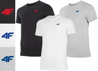 Koszulki męskie - Koszulka Męska 4f Zestaw 3 Szt. Tz63 T-shirt Podkoszulek Na Co Dzień L - miniaturka - grafika 1
