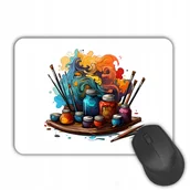 Podkładki pod mysz - Podkładka pod mysz MYSZKĘ malarstwo MALOWANIE dla artysty MALARZA pędzle - miniaturka - grafika 1