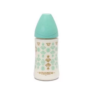 Suavinex Butelka 270 ml Smoczek silikonowy Premium zielona - Butelki dla niemowląt - miniaturka - grafika 1