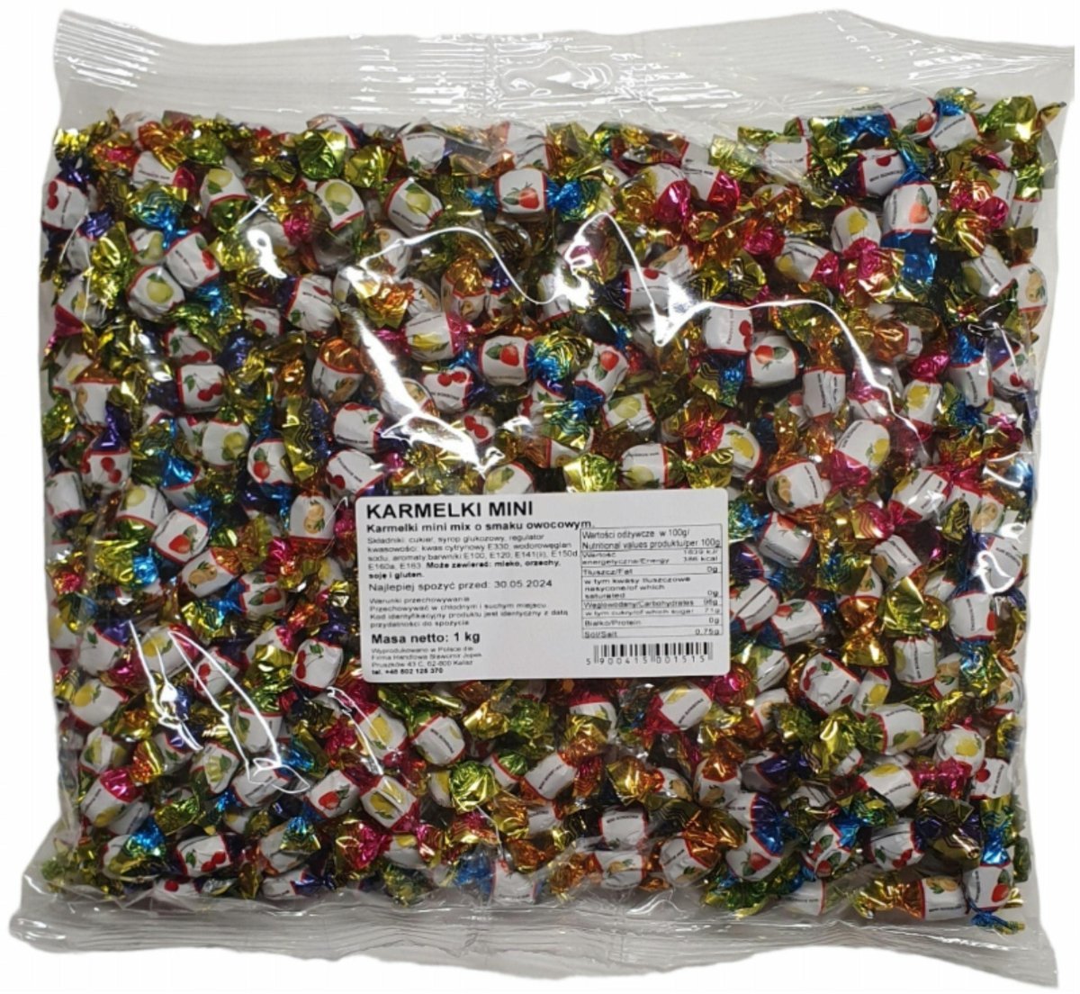 TROJANKA CUKIERKI KARMELKI MINI MIX 1KG