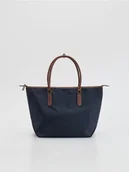 Torebki damskie - Reserved - Tkaninowa torebka shopper - granatowy - miniaturka - grafika 1