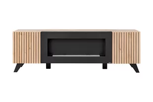 Stolik RTV LIAM hickory jackson z biokominkiem - Szafki RTV - miniaturka - grafika 1