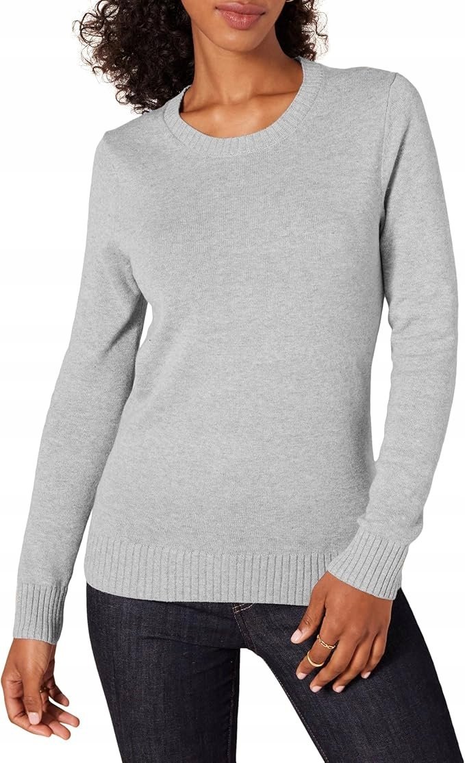 AMAZON ESSENTIALS SWETER DAMSKI SZARY Z DŁUGIM RĘKAWEM L 17AA