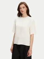 Koszulki i topy damskie - Tommy Hilfiger T-Shirt WW0WW45900 Écru Relaxed Fit - miniaturka - grafika 1