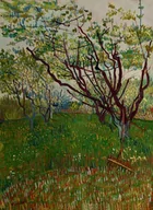 Plakaty - Plakat, The Flowering Orchard, Vincent van Gogh, 70x100 cm - miniaturka - grafika 1