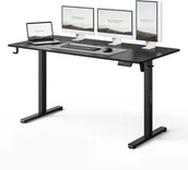 Biurka gamingowe - Biurko SENSE7 NOJO LIGHT Czarne 140 cmx70 cm - miniaturka - grafika 1