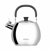 Czajniki na gaz - Vialli Design Czajnik z gwizdkiem 2,5 l bolla stalowy polerowany 8623 28623 + - miniaturka - grafika 1