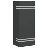 Lampy ogrodowe - vidaXL Kinkiet zewnętrzny, czarny, stal nierdzewna - miniaturka - grafika 1