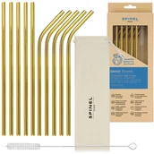 Akcesoria i części AGD - Metalowe słomki SpinelSoda x10 Gold - miniaturka - grafika 1