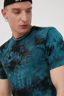 Koszulki męskie - Etnies t-shirt bawełniany kolor turkusowy wzorzysty - grafika 1