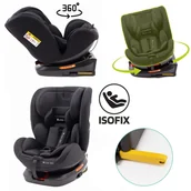 Foteliki samochodowe - FOTELIK SAMOCHODOWY OBROTOWY 360° CZARNY 0-36 KG GR. 0+/1/2/3 + ISOFIX - miniaturka - grafika 1