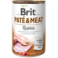 Mokra karma dla psów - Brit Pate & Meat Dog Rabbit KRÓLIK 400g  od 95zł +DO 3% ZWROTU W PROGRAMIE LOJALNOŚCIOWYM PATE-400-RABBIT - miniaturka - grafika 1