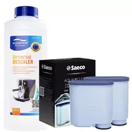 Akcesoria i części do ekspresów do kawy - Zestaw Philips Saeco - Filtr Philips Aquaclean CA6903 2szt, Uniwersalny Odkamieniacz 500ml - miniaturka - grafika 1