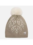 Czapki i chusty sportowe męskie - Czapka z pomponem damska Rossignol W Mia jano brązowa TU - miniaturka - grafika 1