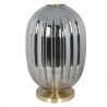 Lampy stojące - Clayre & Eef Lampa Stołowa Ze Szklanym Kloszem B 6LMP709G - miniaturka - grafika 1
