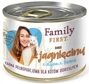 FAMILY FIRST - Karma mokra dla KOTA jagnięcina z olejem z łososia 200g - Mokra karma dla kotów - miniaturka - grafika 1
