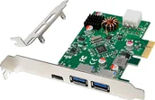 Kontrolery - InLine® Schnittstellenkarte, 2x USB-A, 1x USB-C 3.2 Gen.1, PCIe, PD3.0, mit 6pol - miniaturka - grafika 1