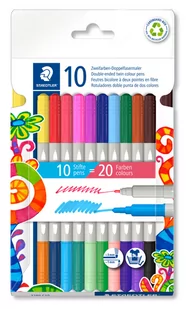 Staedtler Flamastry dwustronne 20 kolorów - Przybory szkolne - miniaturka - grafika 2