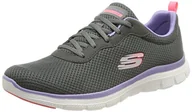 Sneakersy damskie - Skechers Damskie sneakersy Flex Appeal 4.0 Brilliant View, Wykończenie lawendowe z siatki węglowej, 37.5 EU - miniaturka - grafika 1