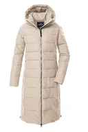 Płaszcze damskie - G.I.G.A. DX Kobiety Pikowany płaszcz/pikowana kurtka/funkcjonalny płaszcz o puchowym wyglądzie z kapturem GW 88 WMN QLTD CT, hellbeige, 46, 43534-000 - miniaturka - grafika 1