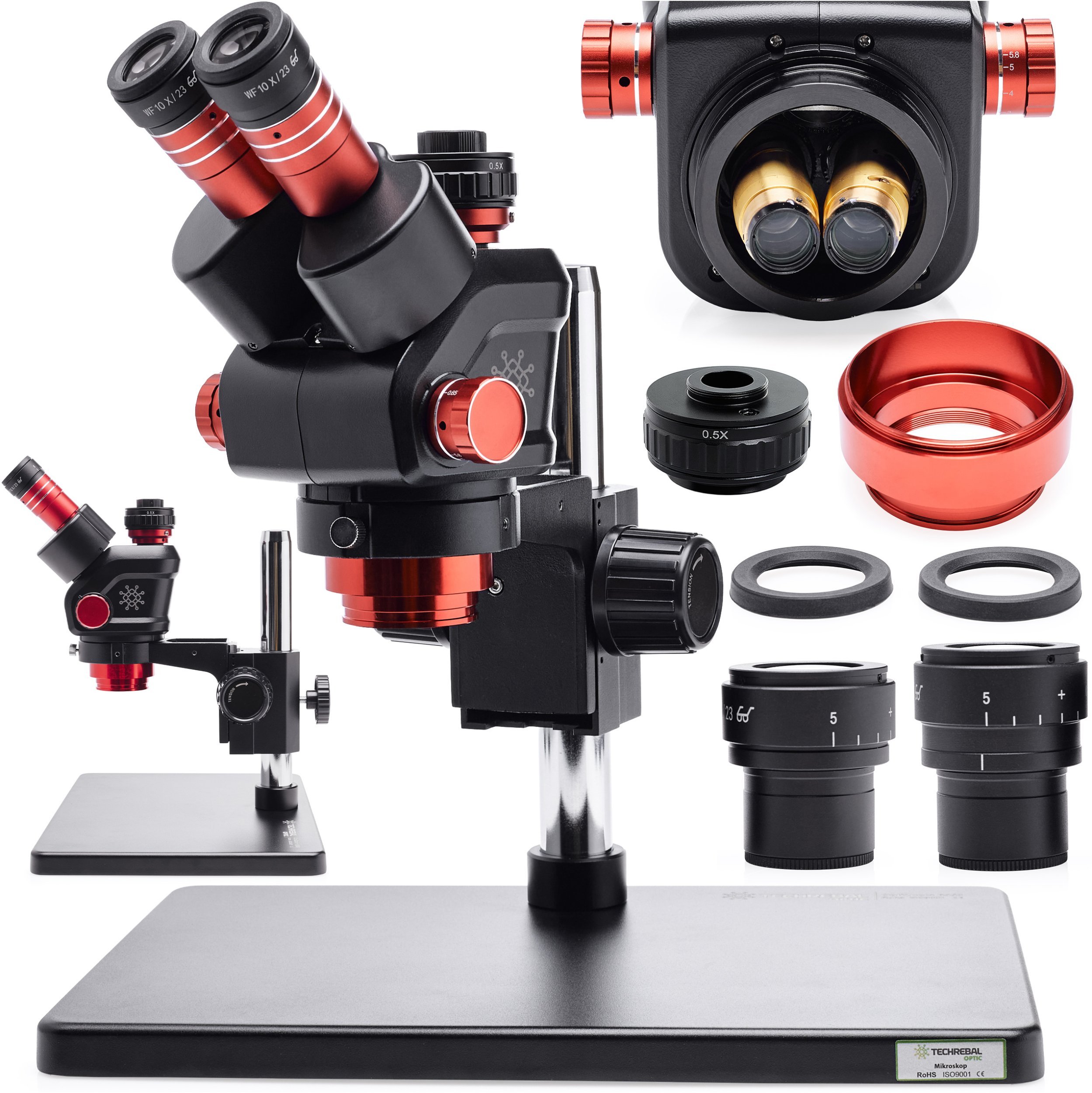 Mikroskop Techrebal Mikroskop stereoskopowy OptiZoom 6558 DG6558T-B3 czarny