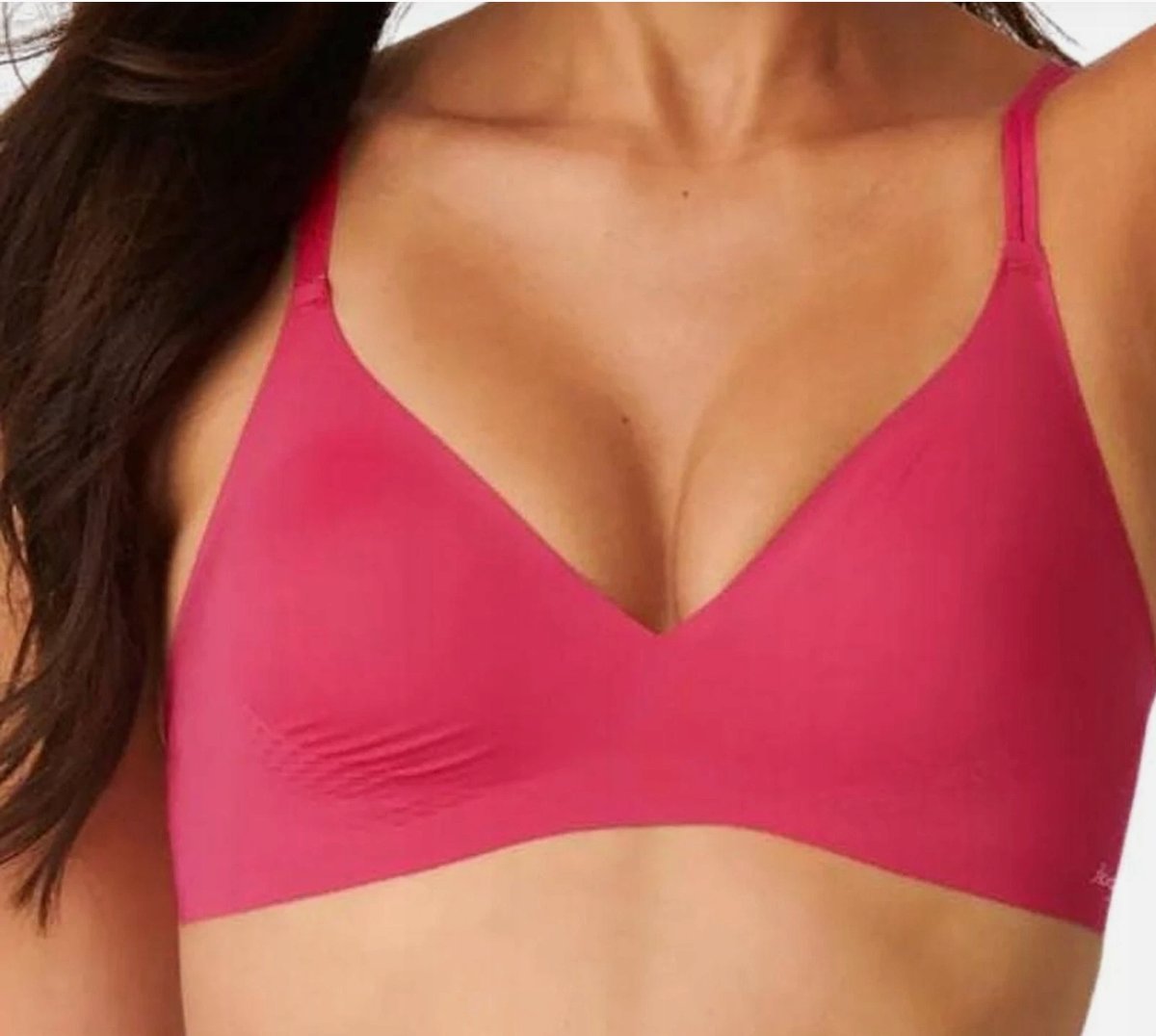 Biustonosz Sloggi Body Adapt Soft Bra XS Różowy Bez Fiszbin Top Malinowy