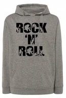 Bluzy męskie - Bluza męska fajny nadruk napis Rock N Roll r.4XL - miniaturka - grafika 1