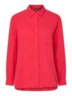 Bluzki damskie - Pieces Bluzka "Sastina" w kolorze czerwonym - miniaturka - grafika 1