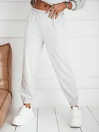 Spodnie damskie - Spodnie dresowe damskie MOSS jasnoszare Dstreet UY1853 - miniaturka - grafika 1