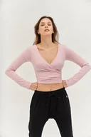 Koszulki i topy damskie - Top Do Jogi Total Eclipse Wrap Top - Glowing Pink Xs/S - miniaturka - grafika 1