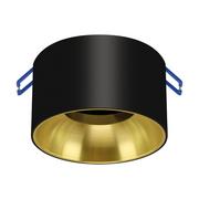 Lampy sufitowe - Minimalistyczny wpust do pokoju Panama okrągły czarny złoty - miniaturka - grafika 1