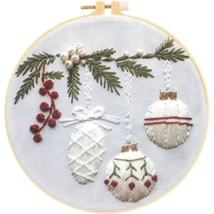 Zestaw do haftowania Gałązka jodły z bombkami TITANUM CRAFT-FUN SERIES - Akcesoria i części do maszyn do szycia - miniaturka - grafika 1