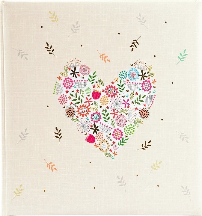 Goldbuch Album GOLDBUCH 08182 Flowers in the Heart 30x31cm 60 pageswhite sheets| corner/splits [V]