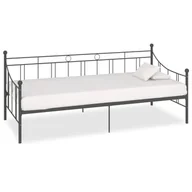 Łóżka - Vida Rama leżanki szara metalowa 90 x 200 cm V-284670 - miniaturka - grafika 1