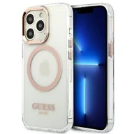 Etui i futerały do telefonów - Guess GUHMP13XHTRMD iPhone 13 Pro Max 6,7` złoty/gold hard case Metal Outline Magsafe - miniaturka - grafika 1