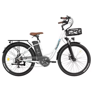 Rower elektryczny Fafrees F26 Lasting, silnik 250W, bateria 36V 20,3Ah, opony 26*1,95 cali, maks. prędkość 25km/h - Biały - Rowery elektryczne - miniaturka - grafika 1
