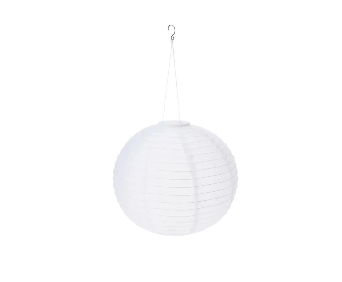 Lampa solarna ogrodowa wisząca lampion ogrodowy solarny wiszący do ogrodu na balkon kula ledowa LED – wisząca 40 cm