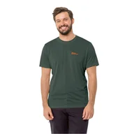 Koszulki męskie - Koszulka z krótkim rękawem męska Jack Wolfskin HIKING S/S T M black olive - M - miniaturka - grafika 1