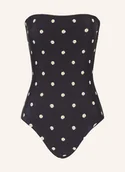 Stroje kąpielowe - Seafolly Strój Kąpielowy Bandeau Daisychain schwarz - SEAFOLLY - miniaturka - grafika 1