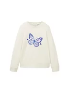 Bluzy dla dziewczynek - TOM TAILOR Dziewczęca bluza dziecięca, 13808 – kremowy, 104/110 cm - miniaturka - grafika 1