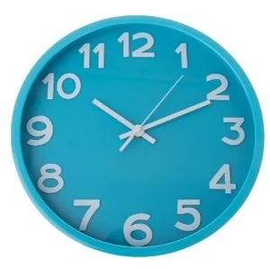 Zegar ścienny City blue, śr. 30,5 cm, plastik - Zegary - miniaturka - grafika 1