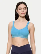 Biustonosze - Triumph Biustonosz sportowy Triaction Energy Lite 10201677 Niebieski - miniaturka - grafika 1