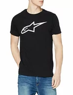Koszulki męskie - Alpinestars Heritage Blaze Tee – męski T-shirt, sportowa koszulka z krótkim rękawem, krój podkreślający sylwetkę, odzież sportowa. czarny czarny/biały L - miniaturka - grafika 1